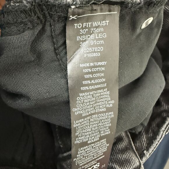 ASOS Black Wide Leg Jeans Women’s Tall Size 29x34 (actual) Double Buttons - Picture 7 of 11